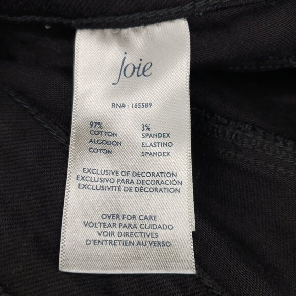 Joie Womens Size 6/28 Skinny Jeans Black Split Zippers Cargo Pocket Ladies Sz 6 - Picture 10 of 10